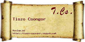 Tiszo Csongor névjegykártya