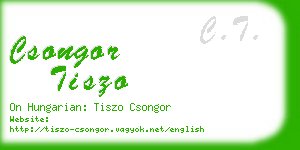 csongor tiszo business card